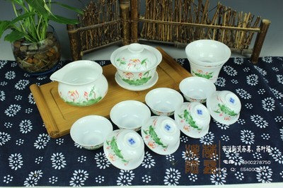 批發采購茶碗、茶壺、茶具套裝-廠家直銷 高白薄胎茶具 高檔禮盒茶具套裝 商務禮品.